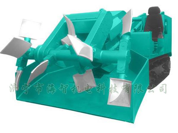 為了提高裝載效率，在取料方面通過滾耙式旋轉(zhuǎn)連續(xù)取料的方式