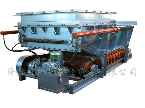 它將帶式（甲帶）給料機的手動檢修閘門改為電動、液動或氣動控制閥門，增大了閘門推力